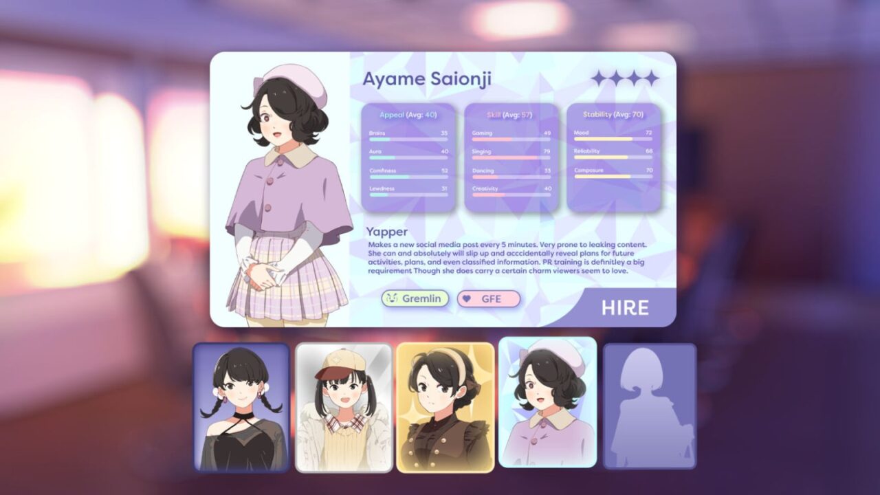 وكالة VTuber كوميديا مظلمة: Idol Manager: Virtual Venture تتيح لك التعاقد مع المواهب، مراقبة البث، وتجنب الأزمات